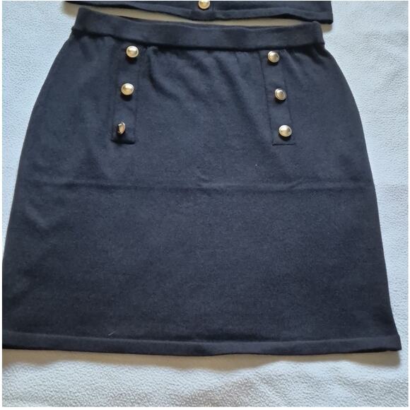 NWT - Michael Kors - 2 Piece Black Knit Set - Top and Skirt - Picture 7 of 9